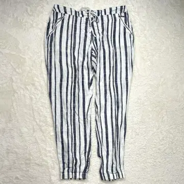 슬랙스 스트라이프 빅 넉넉한 척 포켓 허리밴딩 레어