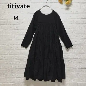 [티티베이트] titivate 티어드 플레어 원피스 롱 기장 M
