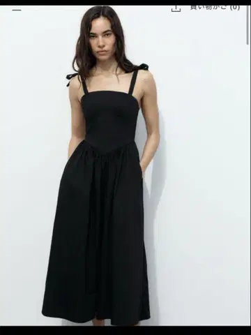 ZARA 코르셋 원피스 리본