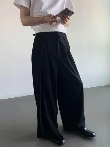 와이드 팬츠 블랙 그레이 2색상