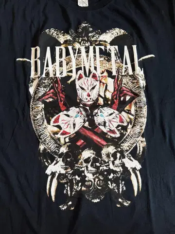 BABYMETAL 스컬 그래픽 티셔츠