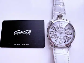 GaGa Milano 수동 와인딩 시계 화이트