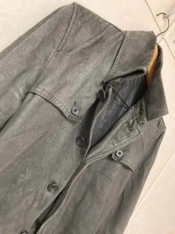 [ Tornado Mart ] 스웨이드 차콜 그레이 트렌치코트 L