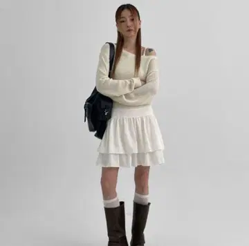 BLACKUP 프릴 미니 스커트