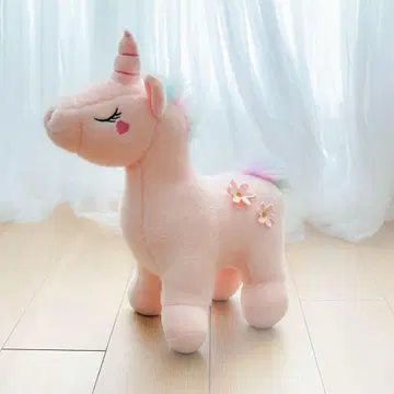 유니콘 봉제 인형 핑크 50cm 몽환룩 푹신푹신