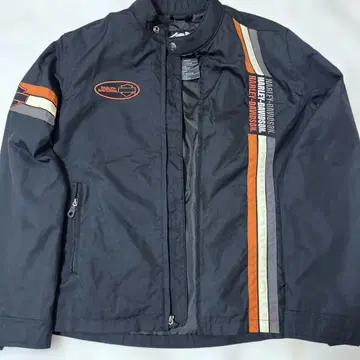 Harley-Davidson 블랙 자켓 스트라이프 디자인 y2k