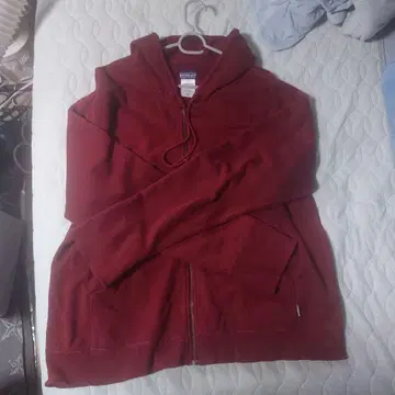 patagonia 오가닉 코튼 풀 지퍼 후디 XL 빨간색