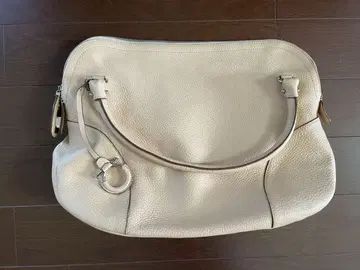 [ 새상품급 ] Ferragamo 베이지 가죽 핸드백