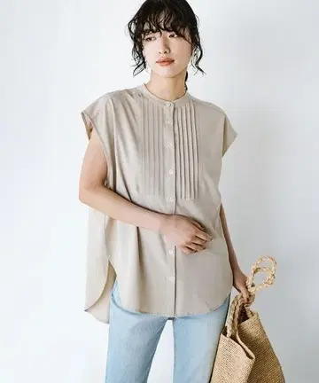 [새상품] haco! 하코 핀턱 블라우스 셔츠