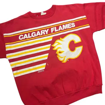 80s 캐나다제 NHL CALGARY 반팔 맨투맨