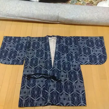 목화 유미하마 카스리 마 잎사귀 패턴 도중 덧옷