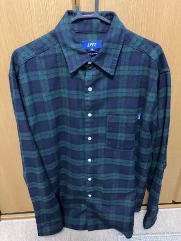 LFYT THE BIG SHIRT M 사이즈 다크 그린 체크