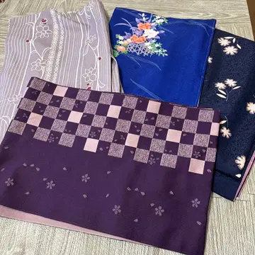 워셔블 기모노 오비 일괄 4세트 홑옷 이중 기모노 시츠케 있음