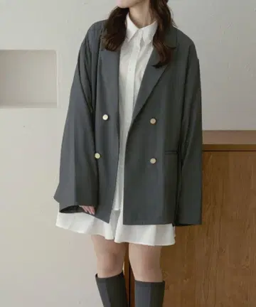2WAY 더블 칼라 소매 슬릿 자켓 Ambre Neige