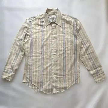 70s vintage 스트라이프 셔츠 빅 옷깃 카라 심지