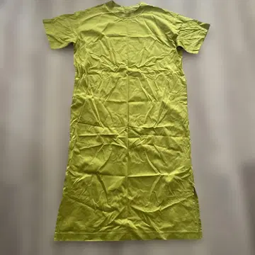 새상품! UNIQLO 유니클로 라임 컬러 반팔 롱 원피스