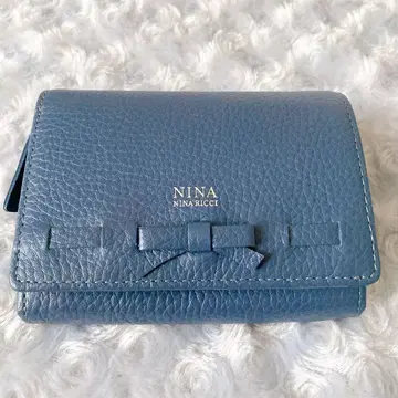 NINA RICCI 블루 접이식 지갑