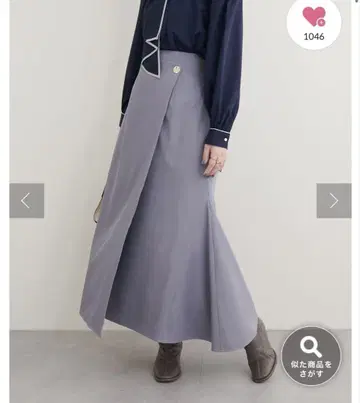 natural couture 베코베코 단추 랩 깔끔 스커트