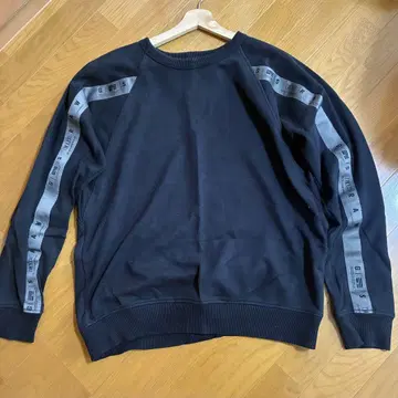 G-STAR RAW 맨투맨 트레이너 블랙 x 그레이 라인 XL