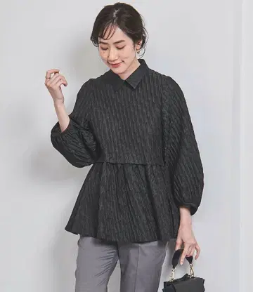 UNITED ARROWS 자카드 블라우스 38
