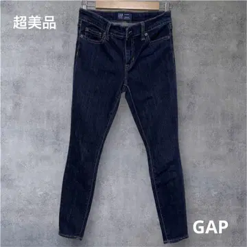 거의 미사용품! GAP 스키니 데님 25 SHORT 다크 블루