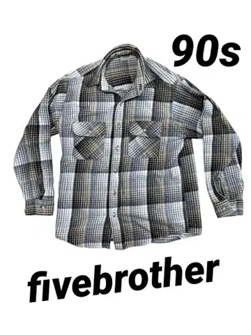 fivebrother 90년대 울 플란넬 셔츠 좋은 배색
