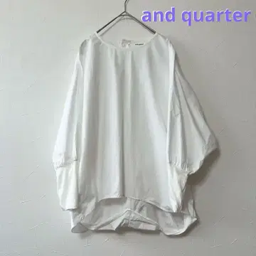 and quarter 오버 사이즈 화이트 셔츠 백 버튼