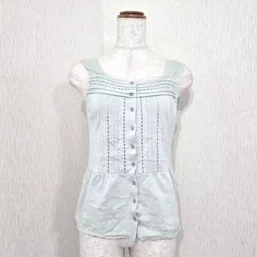 쿠미쿄쿠 민소매 상의 레이스 장식 산뜻함 (2) 일본제