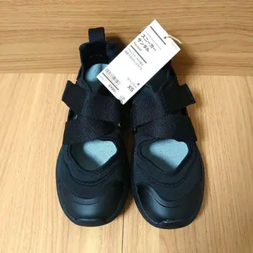 택 포함 새상품 무인양품 스니커즈 샌들 블랙 XS 22.5 23cm