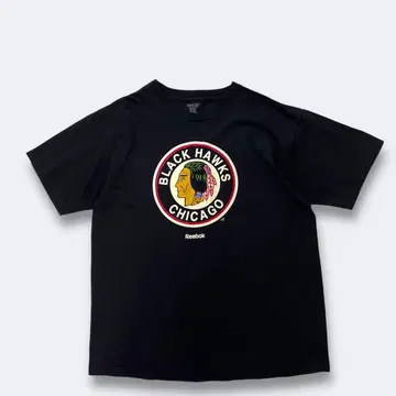 00년대 구제 의류 NHL 시카고 블랙호크스 프린트 티셔츠