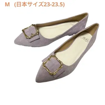 스타일리시 / 버클 플랫 펌프스 M 23-23.5 연보라 새상품급