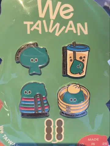 만박 EXPO 2025 아위 WeTaiwan 타이완 핀 배지 4개 세트