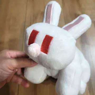 마인크래프트에 나오는 화이트 토끼 봉제 인형