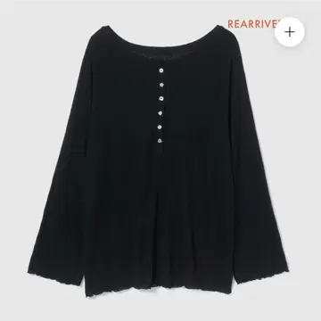 MULTI 버튼 헨리넥 Sheer 상의