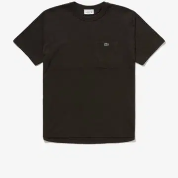 LACOSTE 다크 브라운 포켓 티셔츠