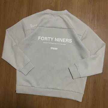 TFW49 크루넥 맨투맨 사이드 지퍼 XL 베이지 골프