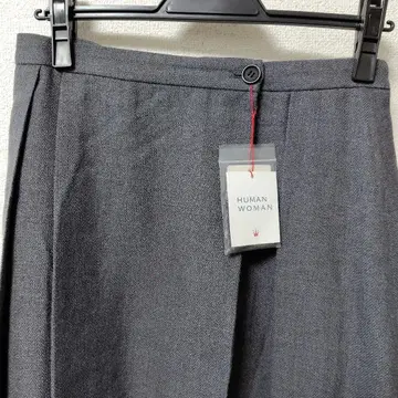 휴먼 우먼 플리츠 스커트 울