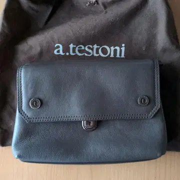 a.testoni 다크 그레이 클러치백, 수납 가방 포함