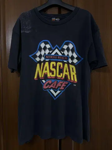 NASCAR CAFE 티셔츠 싱글 스티치 사이즈 L