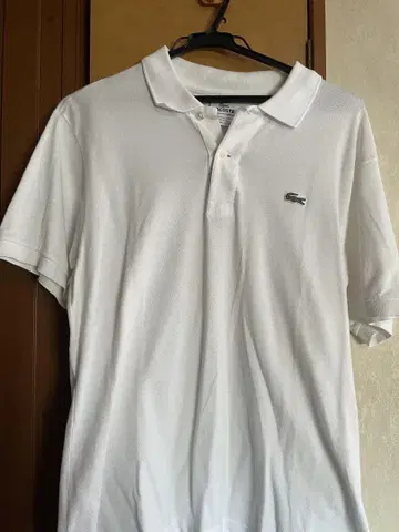 LACOSTE 화이트 피케 셔츠