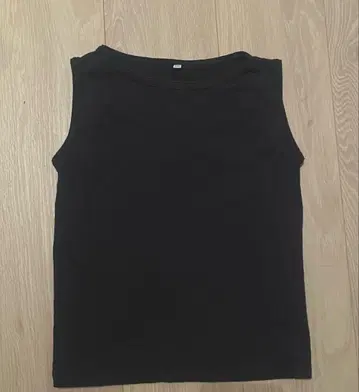 draw drawers 네이비 슬리브리스 상의