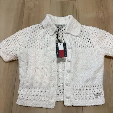 TOMMY JEANS 반팔 가디건 XS 화이트