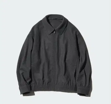 UNIQLO 브러쉬드 저지 오버사이즈 블루종