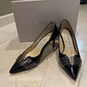 JIMMY CHOO 블랙 스틸레토 HAZEL65 사이즈 35.5