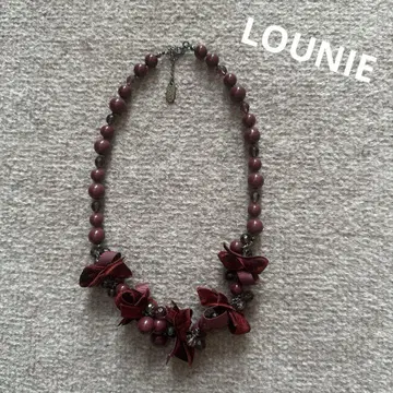 LOUNIE 루니 와인 컬러 목걸이