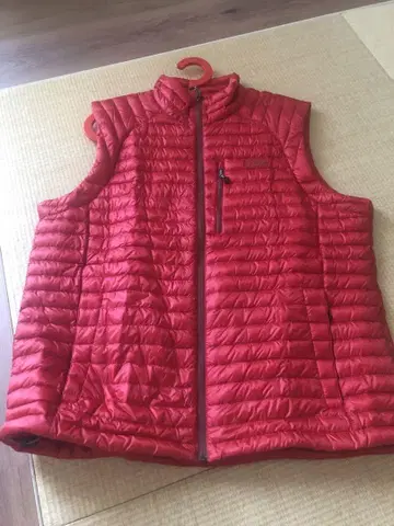 LL Bean 빨간색 퀼팅 다운 베스트