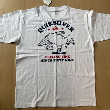 [ 새상품 ] QUIK SILVER 프린트 티셔츠 화이트 L 사이즈