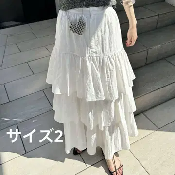 mystic 캉캉 스커트 사이즈 2 화이트