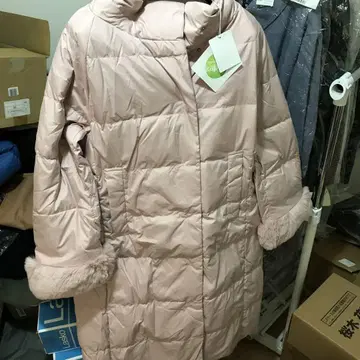 doclasse 퍼 핑크 다운 자켓