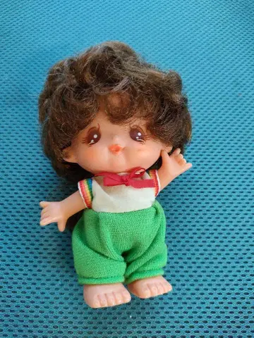 오래된 작은 인형 일본제 파마 울프컷 인형 쇼와 레트로